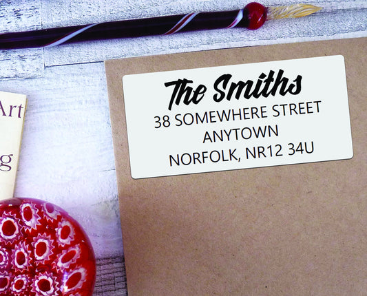 Personalised return address labels - Style D