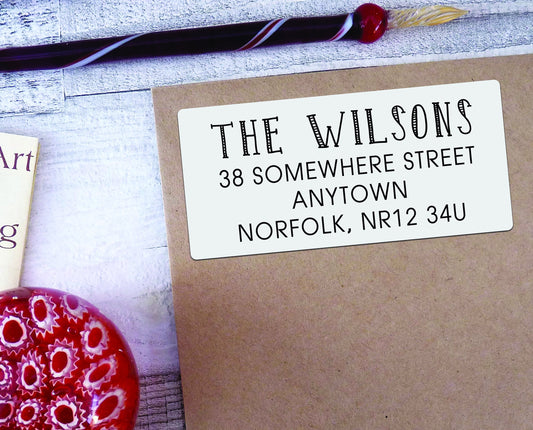 Personalised return address labels - Style O