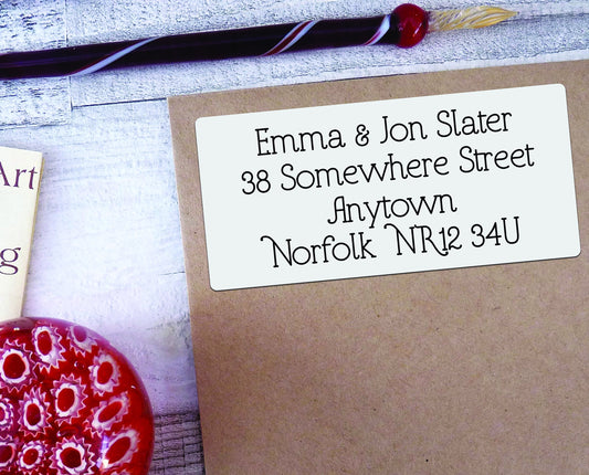 Personalised return address labels - Style E